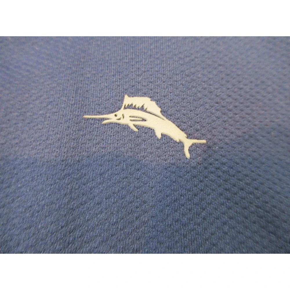 Tommy Bahama Hoodie Mens M Blue 1/4 Zip Pullover Lightweight Sweatshirt
